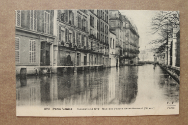 Ansichtskarte AK Paris 1910 Venise Inondation Rue des Fosses Saint Bernard Ve Arr Überschwemmung Unwetter Katastrophe Architektur Paris Ortsansicht Frankreich France 75 Paris
